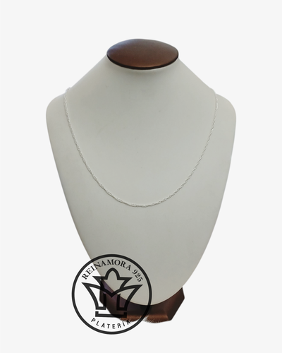Cadena Plata 925 Singapur Nacional 45cms