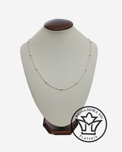 Cadena Plata 925 Snake Bolitas 5.5grs 50cms