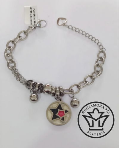 Pulsera Acero Quirúrgico Estrella Esmalte