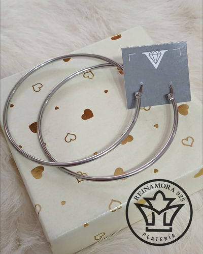 Aros Acero Quirúrgico Argolla Fina 65mm