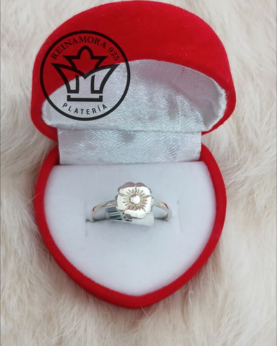 Anillo Plata 925 Flor de Pensamiento