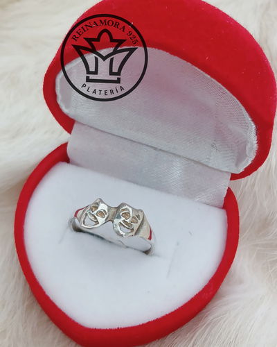 Anillo Plata 925 Cara de Teatro 1.7grs
