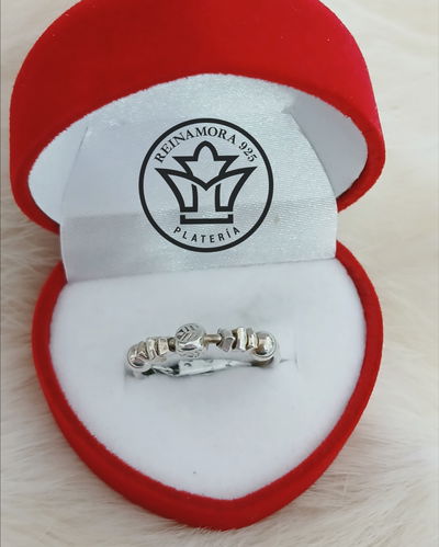 Anillo Plata 925 Bolita Modelo India Diseño 2.8grs