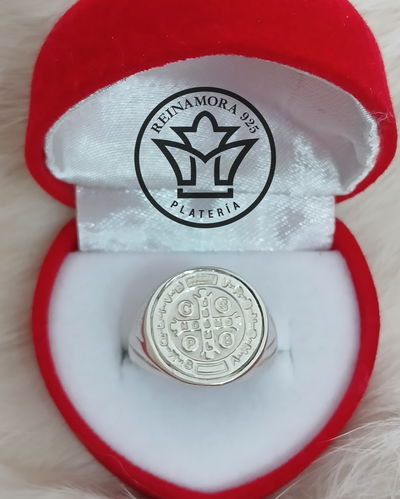 Anillo Plata 925 San Benito 4.8grs
