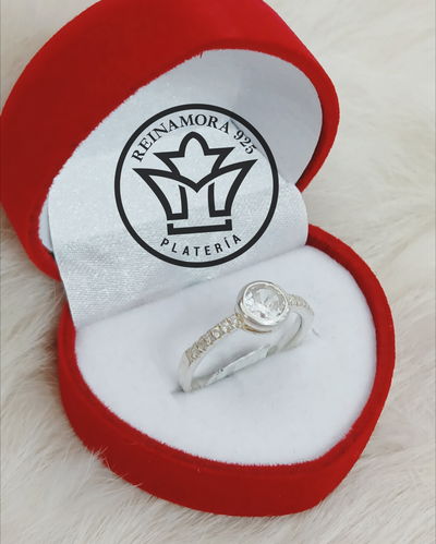 Anillo Plata 925 Rodinado Oro Blanco Cz Susano 3grs
