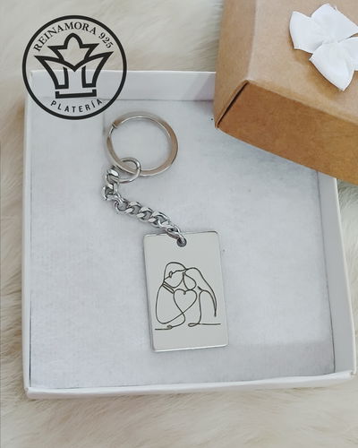 Llavero Acero + Grabado Personalizado