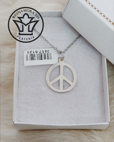 Dije Plata 925 Calado Paz 22mm 1.2grs
