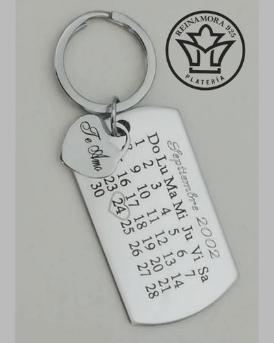 Llavero Acero + Grabado Personalizado