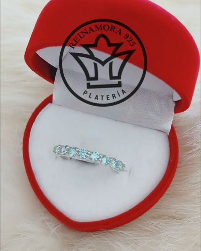 Anillo Plata 925 Cz 8 cintillo 3mm 2.5gr