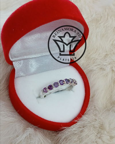 Anillo Plata 925 Cz 8 cintillo 3mm 2.5gr