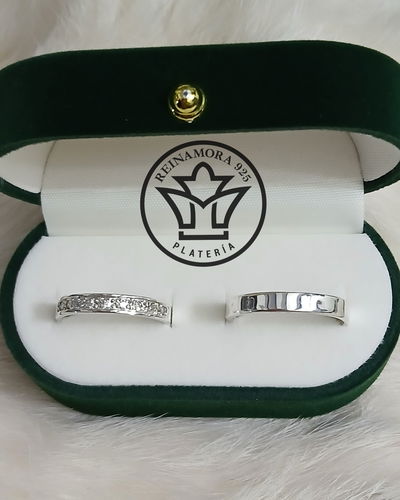 Alianzas Plata 925 cinta 3,5mm Princesa