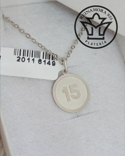 Dije Plata 925 Quince 15mm