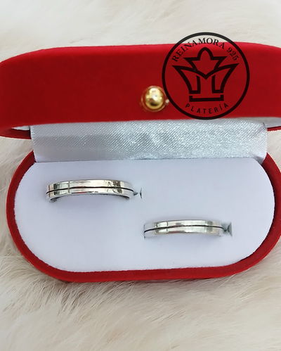 Alianzas Plata 925 Cinta 3.5mm Línea