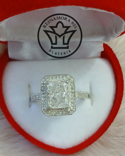 Anillo Plata 925 Cz Promesa Modelo Reina