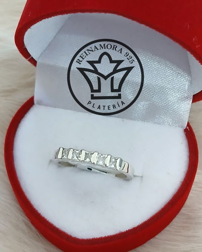 Anillo Plata 925 Cz Cintillo 2.7gr