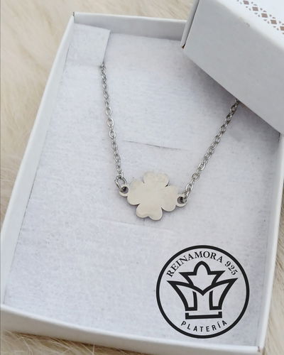 Gargantilla Acero Quirúrgico Trébol 