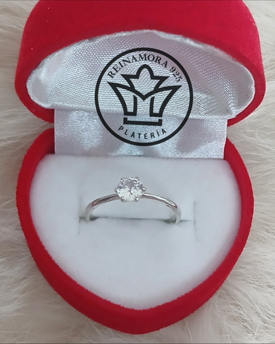 Anillo Plata 925 Cz Solitario 