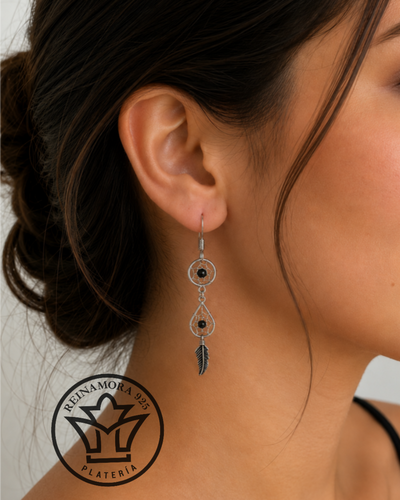 Aros Plata 925 Colgante Atrapasueños 