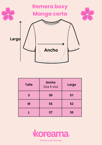 Remera lisa boxy Manga corta 