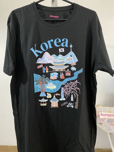 Remera Mapa korea negra 