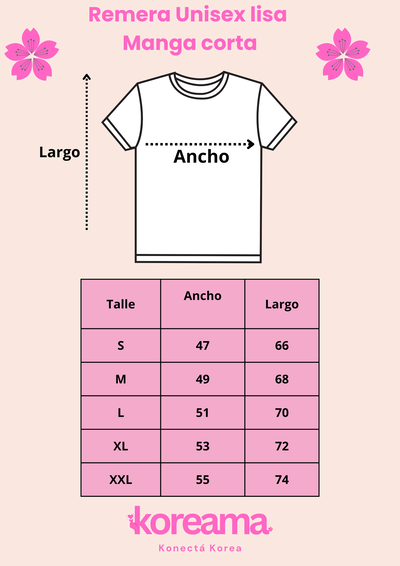 Remera Unisex lisa Manga corta