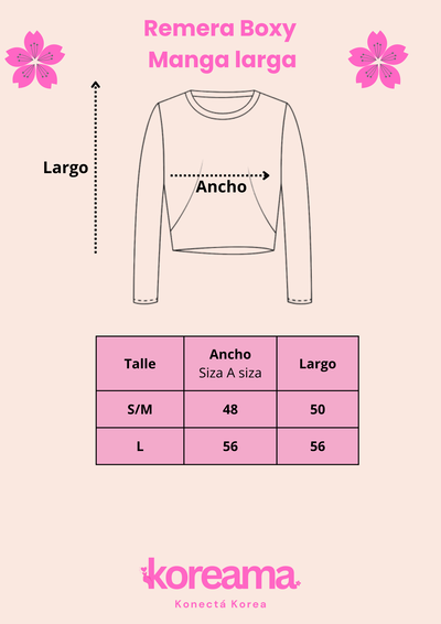 Remera Boxy Manga larga