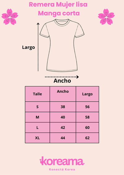 Remera Mujer lisa Manga corta