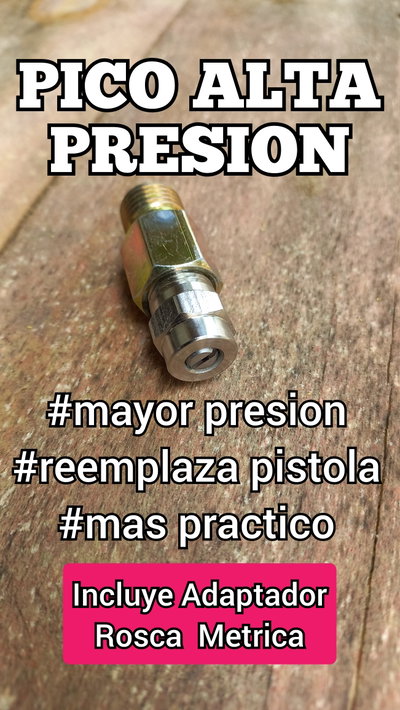 Pico de Alta Presion con adaptador milimetrico.