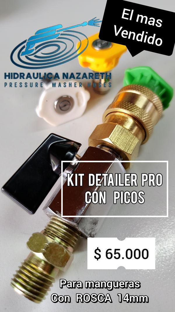 Kit Detailer Pro con set de 3 picos. 