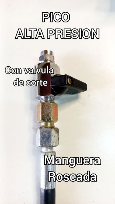 Pico fijo de alta presion con corte