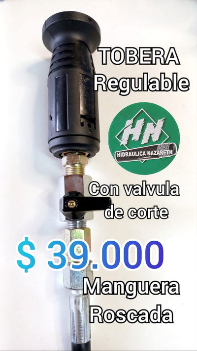 Tobera regulable con corte