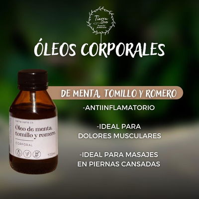 Oleo corporal menta tomillo y romero