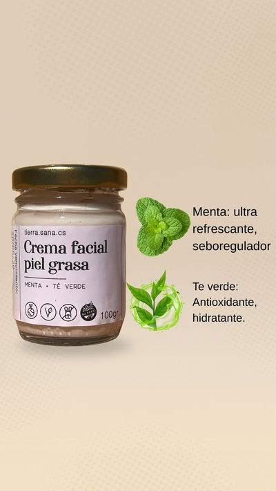 Crema facial para piel grasa