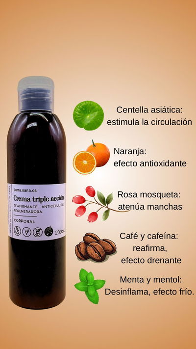 crema corporal triple acción