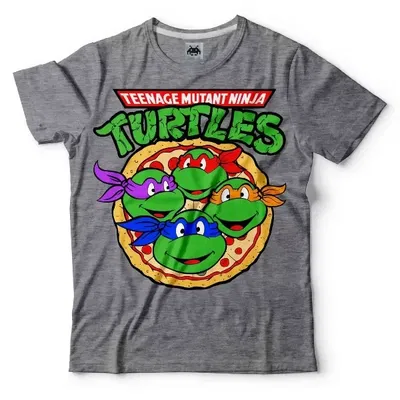 Remera Las Tortugas Ninja gris