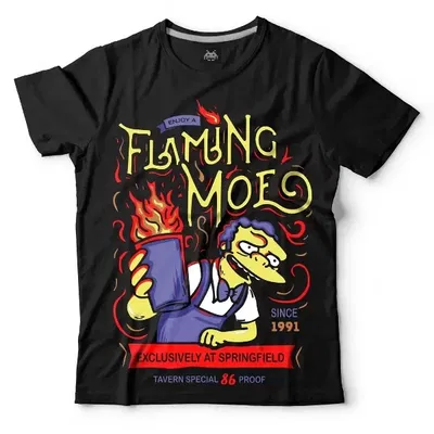 Remera Los Simpson Flaming Moe