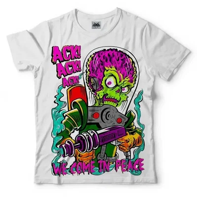 Remera Mars attack - Marcianos al ataque!