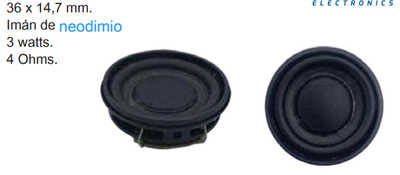 Parlante Neodimio 3 watts 4 Ohms