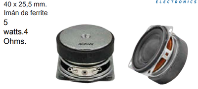 Parlante 5 watts 4 Ohms