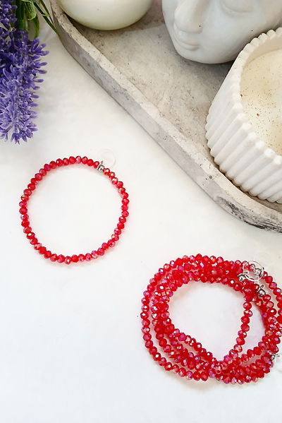 PULSERA - ROJA - ELÁSTICA