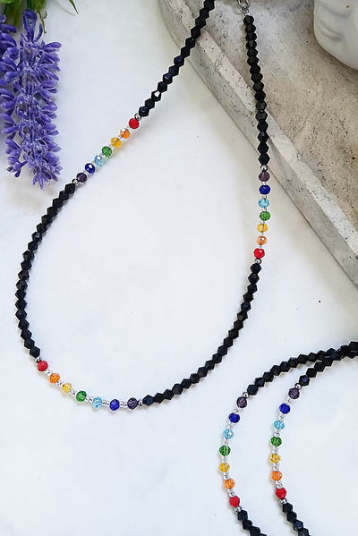 COLLAR - CHAKRAS NEGRO
