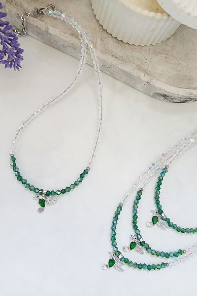 COLLAR - COLIBRÍ CUBIC VERDE