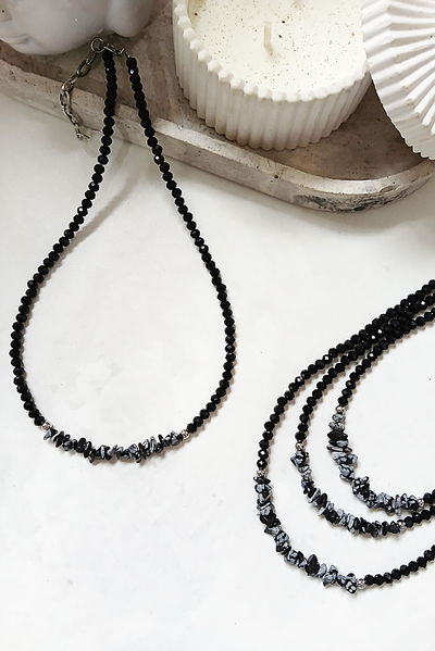 COLLAR - ESCALLAS OBSIDIANA NEVADA