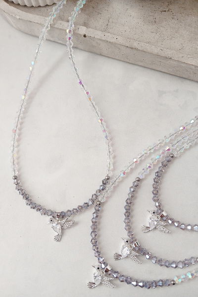 COLLAR - COLIBRÍ CUBIC BLANCO