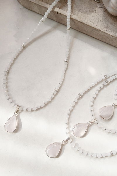 COLLAR - GOTITA CUARZO ROSA