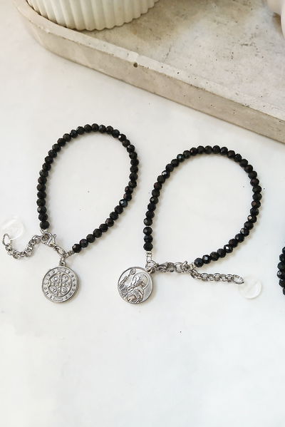 PULSERA - SAN BENITO ACERO - NEGRA