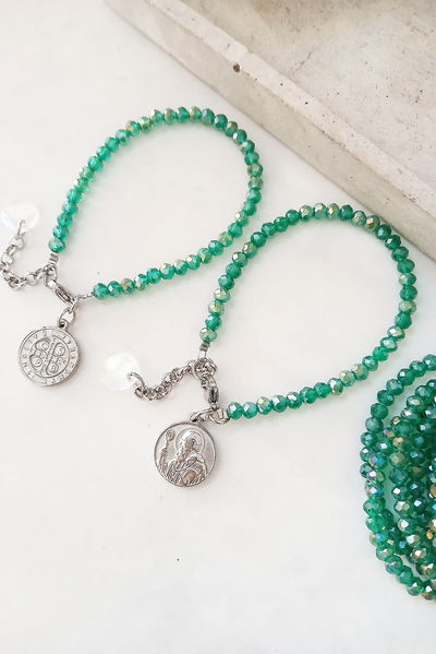 PULSERA - SAN BENITO ACERO - VERDE