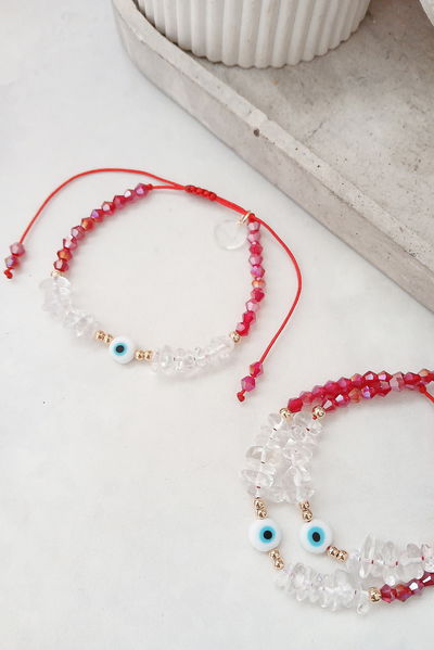 PULSERA - ORO LAMINADO - CUARZO CRISTAL