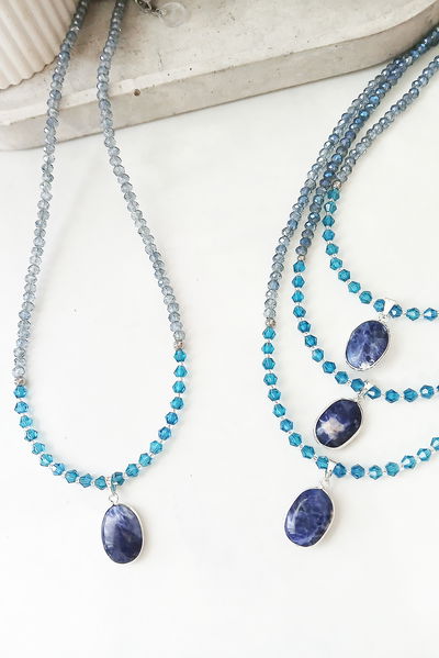COLLAR - OVAL - SODALITA
