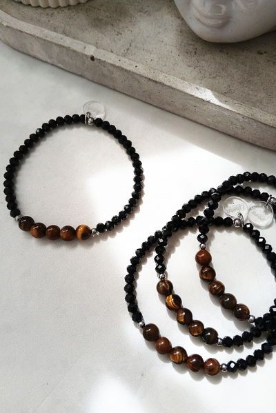 PULSERA- OJO DE TIGRE ELÁSTICA